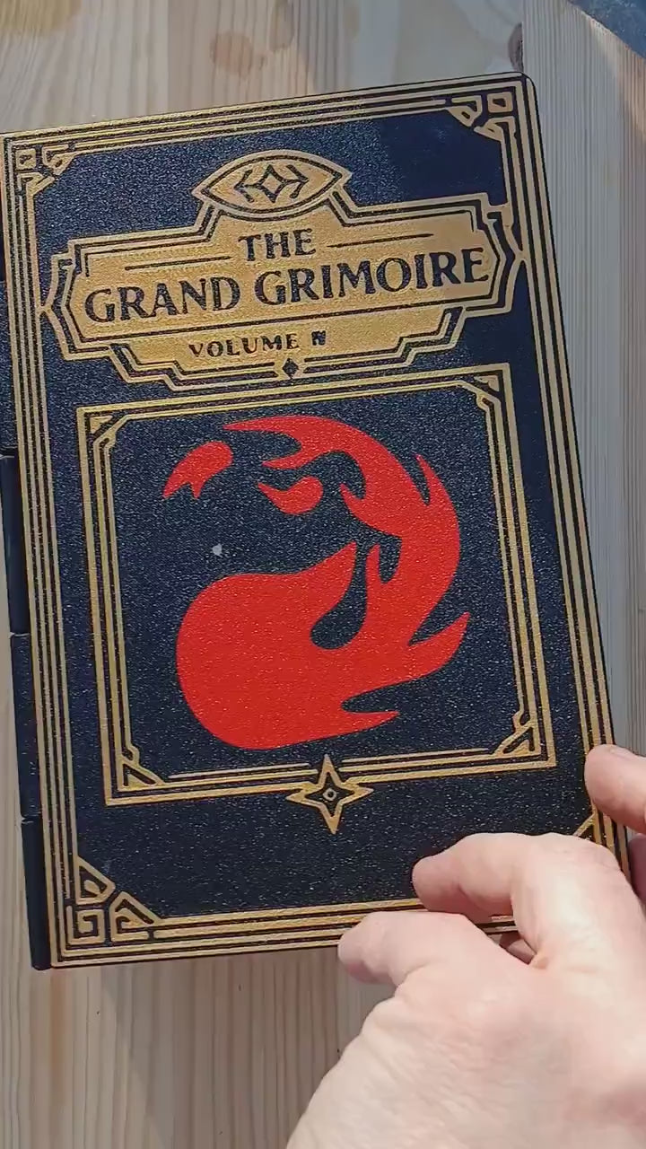 Deck Box Book | Grand Grimoire Vol III Black | Magic The Gathering Commander